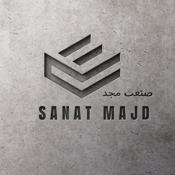 طراحی و ساخت لوگوی بتنی صنعت مجد