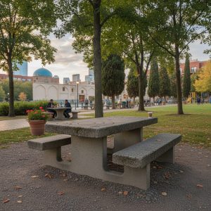 میز و صندلی بتنی